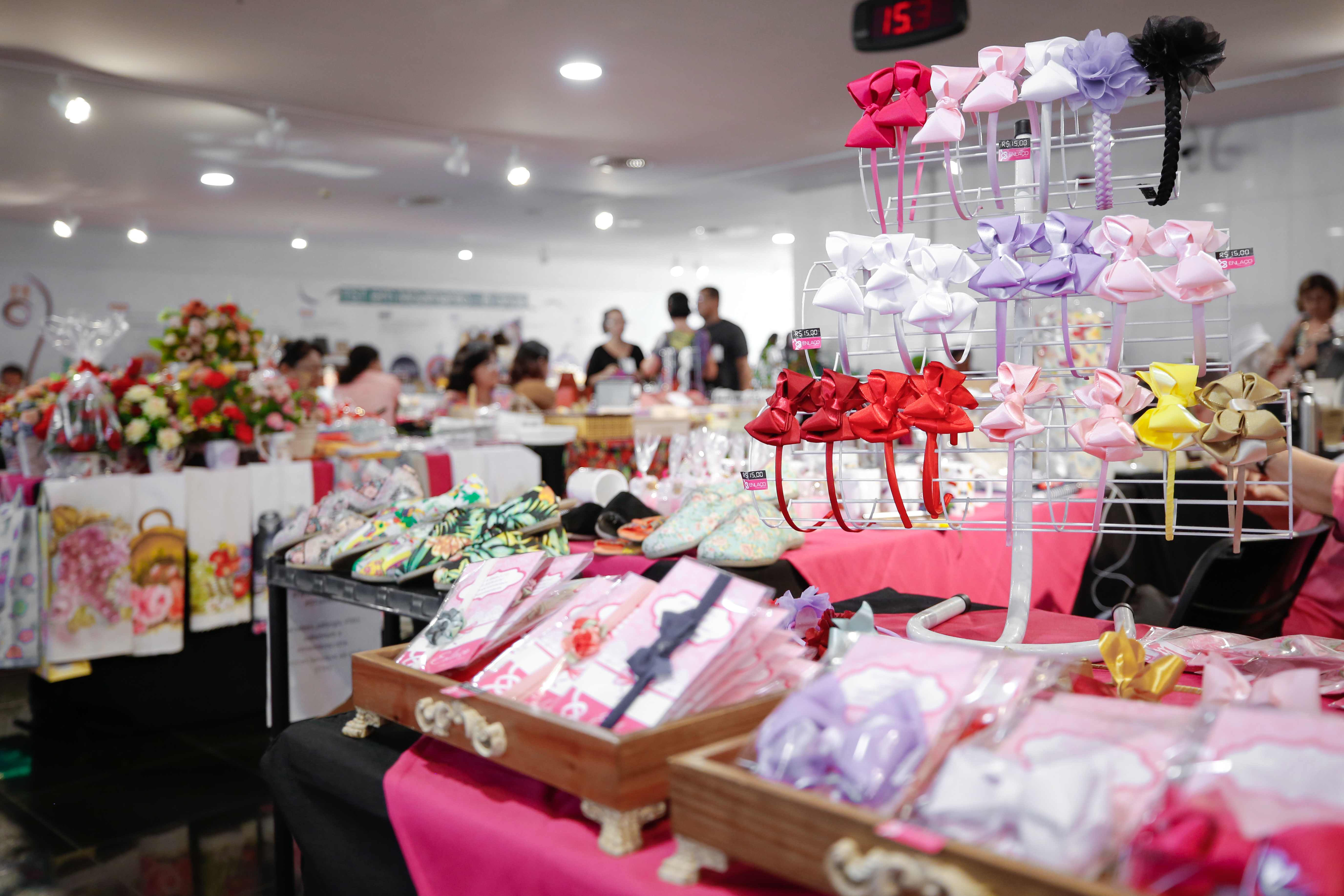 banca da feira de artesanato do dia das mães
